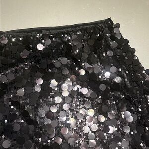 Dazzling Black Sequin Mini Skirt